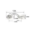 2pcs Wire Eye Strap Boat Resistant Loops Rustproof Anti-Corrosion Hard Tie Hardware Wear-Resistance Marine Casting
