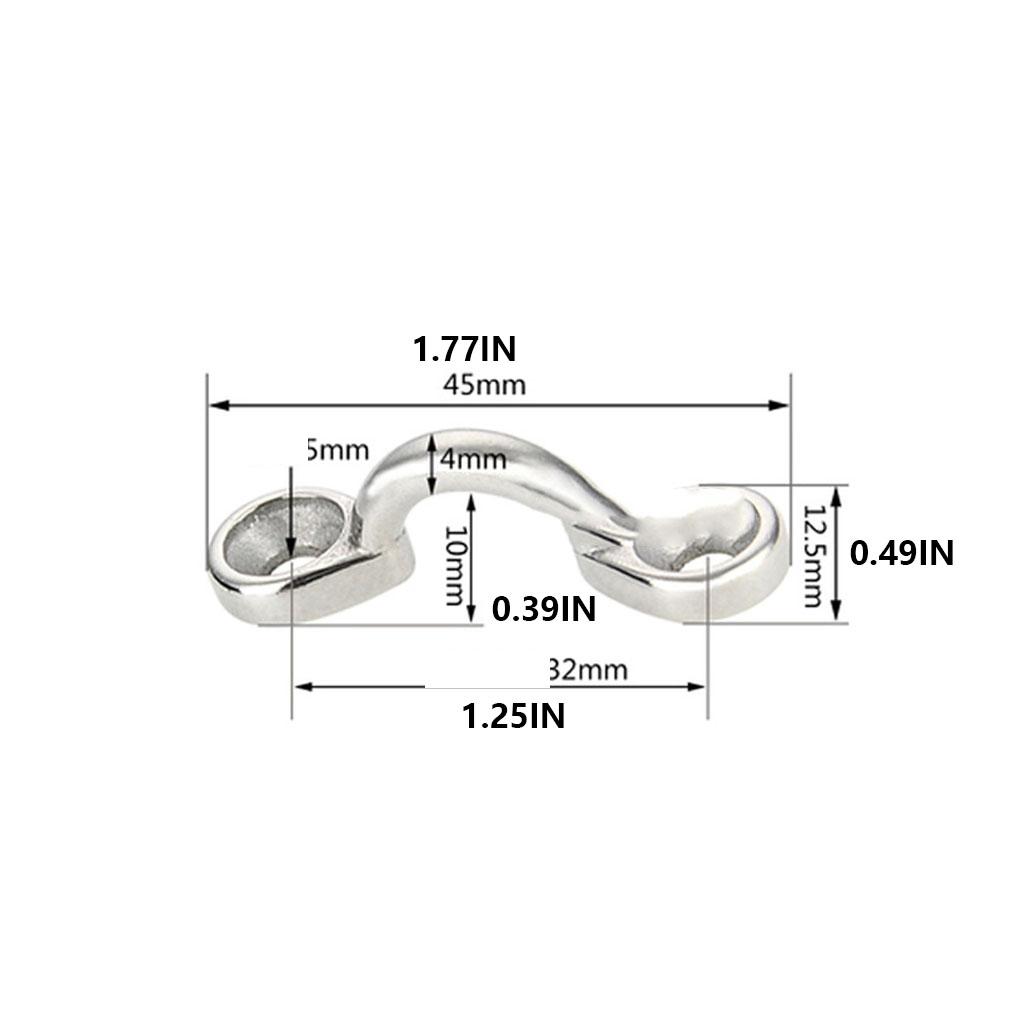 2pcs Wire Eye Strap Boat Resistant Loops Rustproof Anti-Corrosion Hard Tie Hardware Wear-Resistance Marine Casting