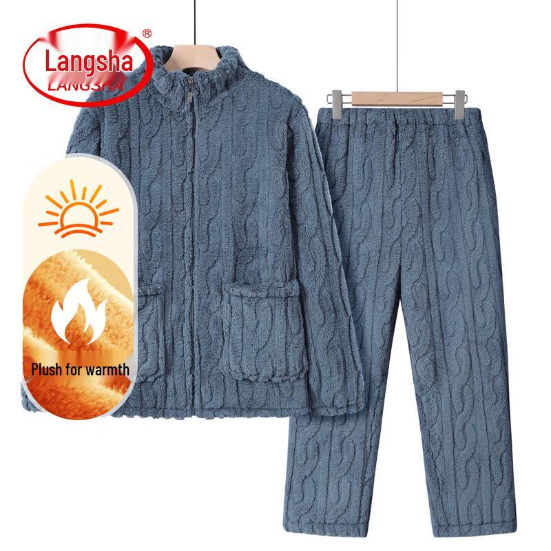 LangSha Women s Winter Warm Home Pajama Set 3XL