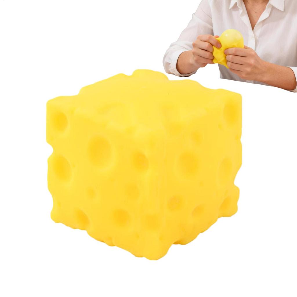 Square Cheese Squishy Toy Slow Rebound Push Stress Relief Sensory Toys Cheese Stress Balls Fidget Toys Cheese Squeeze Fidget Toy