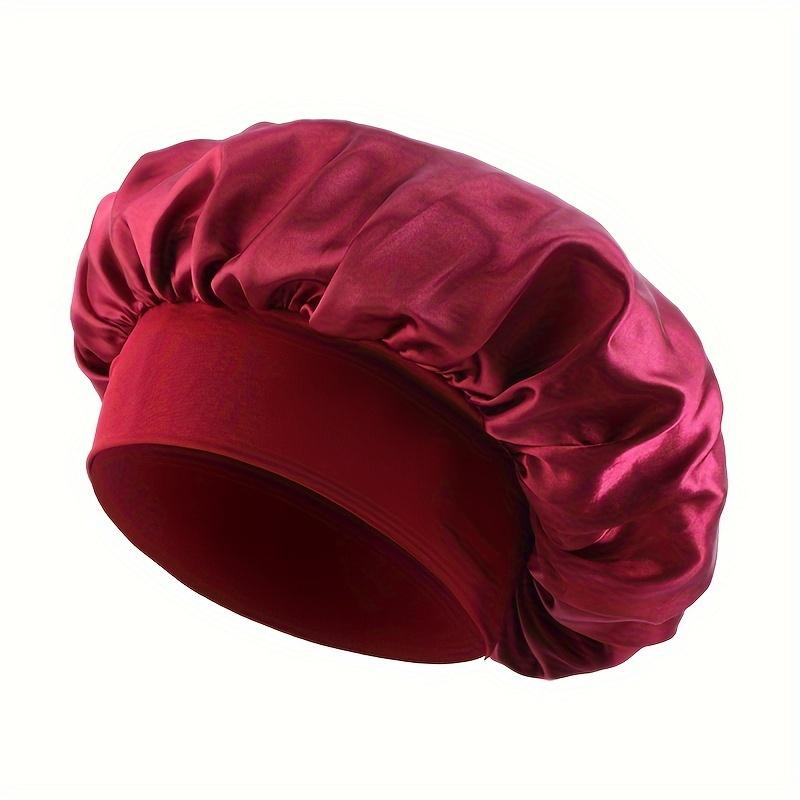 Elegant Hats Satin 4set Solid Color Hair Hats Elastic Headscarves Bath Hats Light And Soft Sleeping Nightcaps Ladies Daily Use
