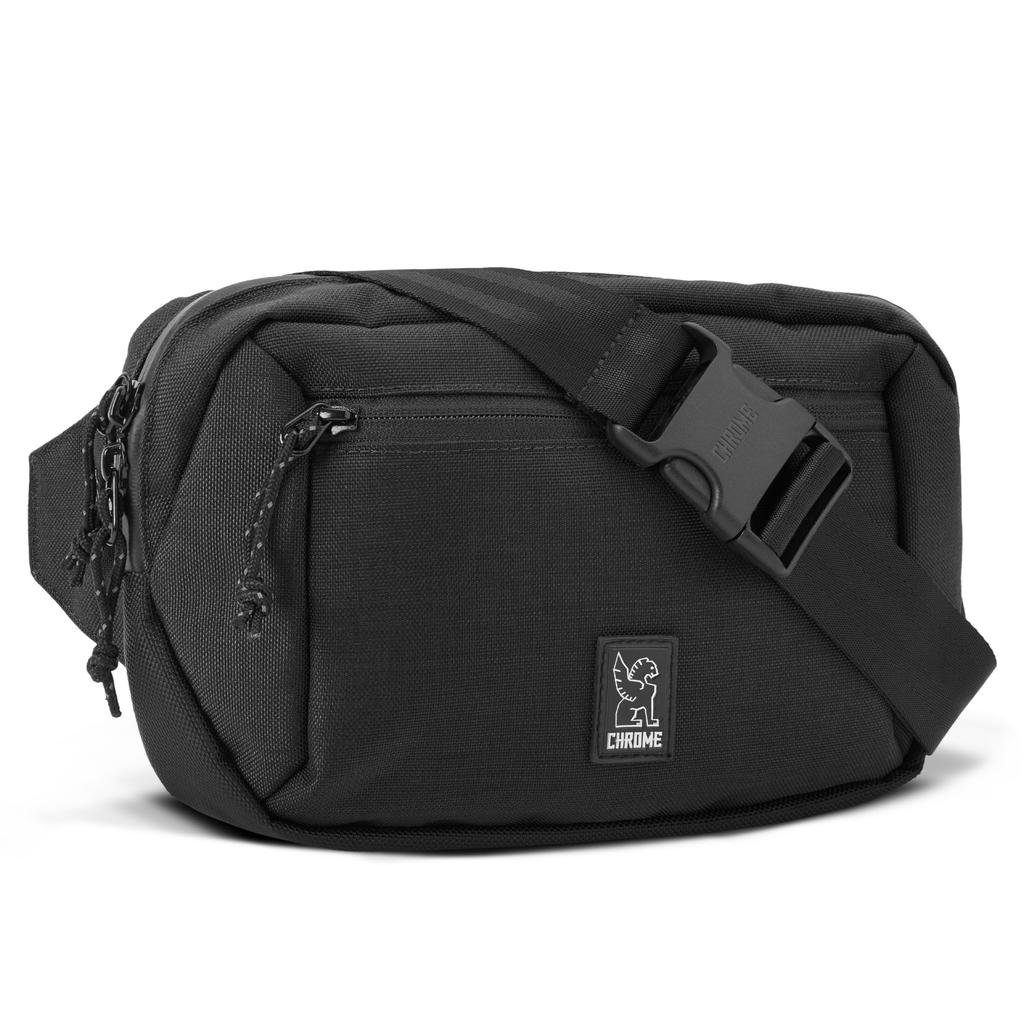Body Bag ZIPTOP Top Waist Pack Water Repellent BLACK [Chrome] WAISTPACK/Zip 2.4L Men's