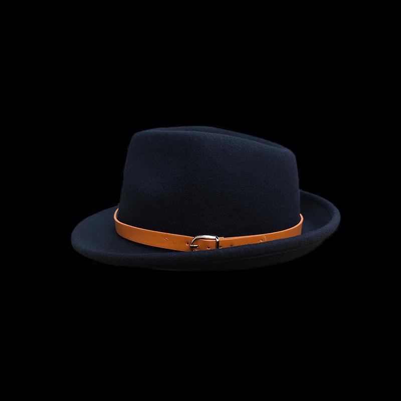 French Felt Hat Versatile Belt Decorative Wool Hat