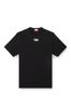 Diesel Logo Oval D Size A178800CLBR Men's T-Shirt, L, Black, 9XX,