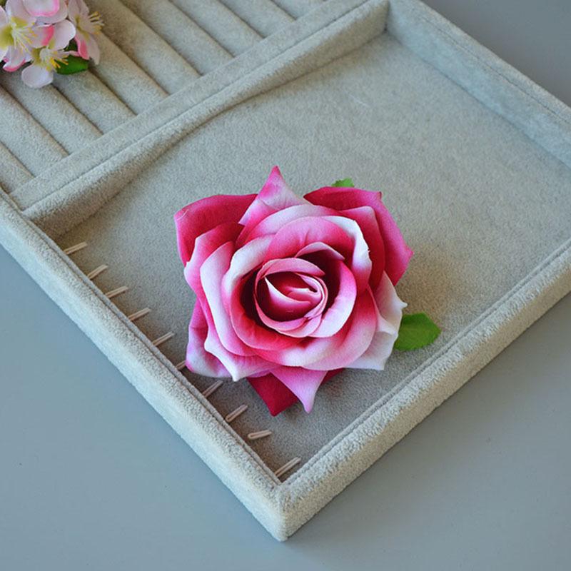 Barrette latérale rose rouge vintage pour spectacles de danse