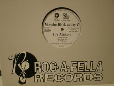 12-Zoll-Schallplatte MEMPHIS BLEEK & JAY-Z / DIAMONDS IN - It's Alright / The Doe DEF2361PROMO Roc-A-Fella Rec 1998 US Rap & Hip-Hop/R&B Gebraucht