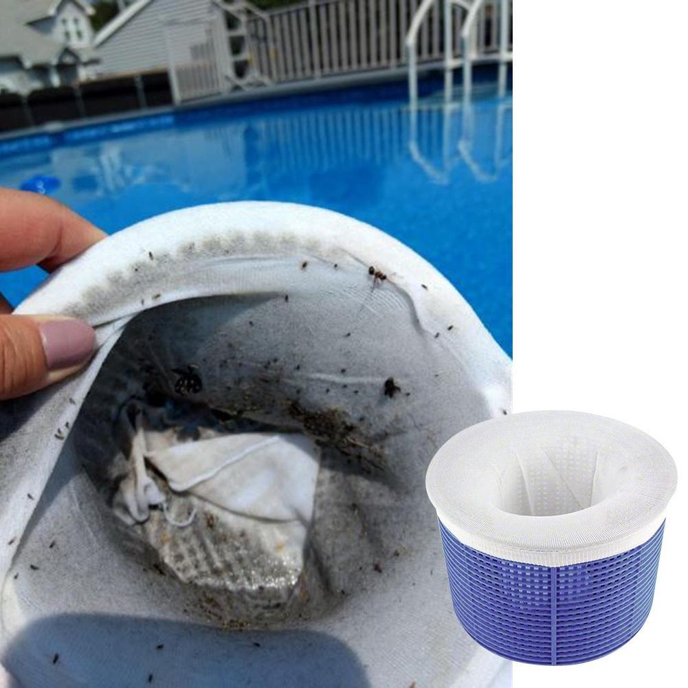 Pool Skimmer Socks White Polyester Filtration Bag 13x22cm For Swimming Pool Debris Removal Cleaner Maintenance Tool 5 10 Sets