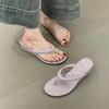 Solid Color Non-slip Leisure Couple Slippers Women Summer Beach Slippers Outdoor Women Flip Flops Breathable Beach sandals women
