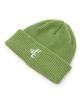 Eondeokeonteulol Winter Short Beanie Ribbed Knit Logo Embroidery Unisex Beanie Hat Beanie / Original Script / Green