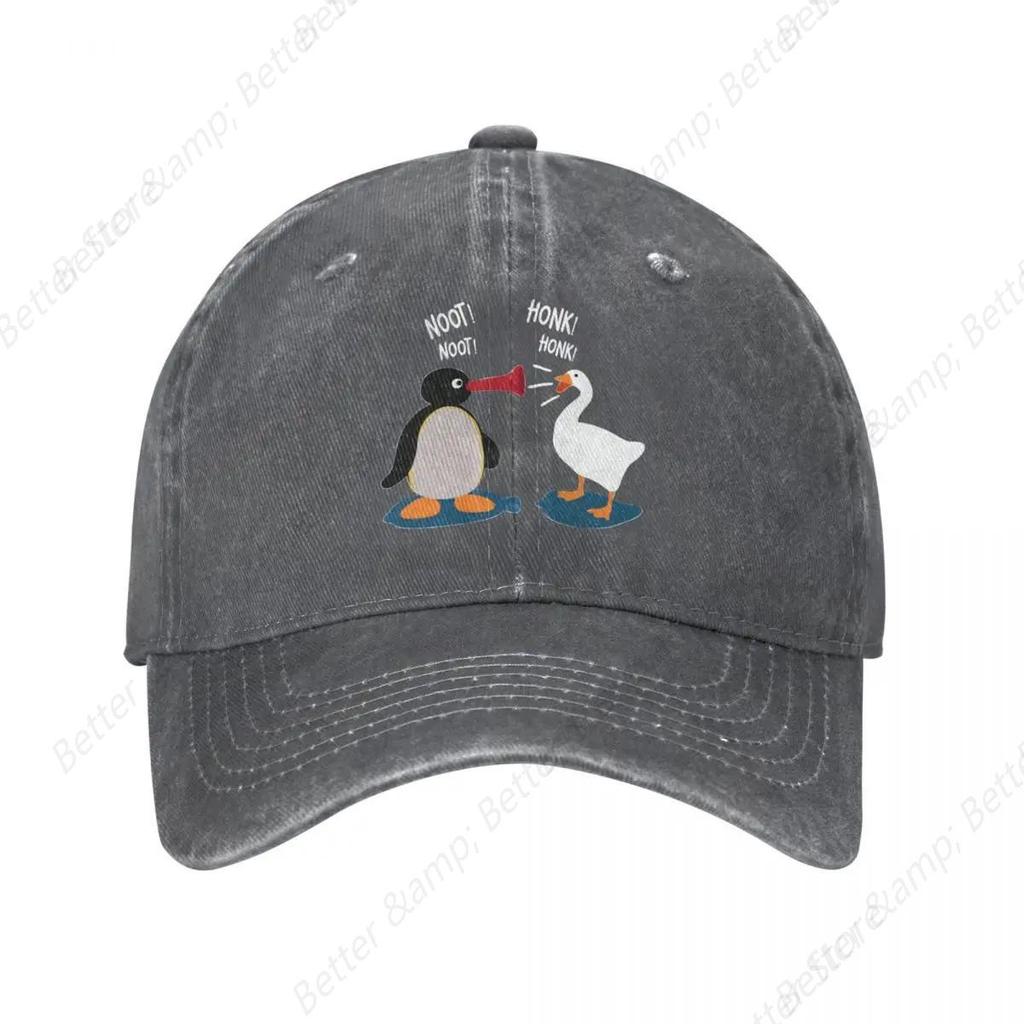 Noot Honk Baseball Caps Vintage Distressed Denim Washed Pingu Pinga Penguin Sun Cap for Men Women All Seasons Travel Hats