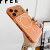 For iPhone 17 Luxury Clear Acrylic Hard PC Solid Color Case For iPhone 17 Air 17 Pro Max For Magsafe Wireless Charge Cover