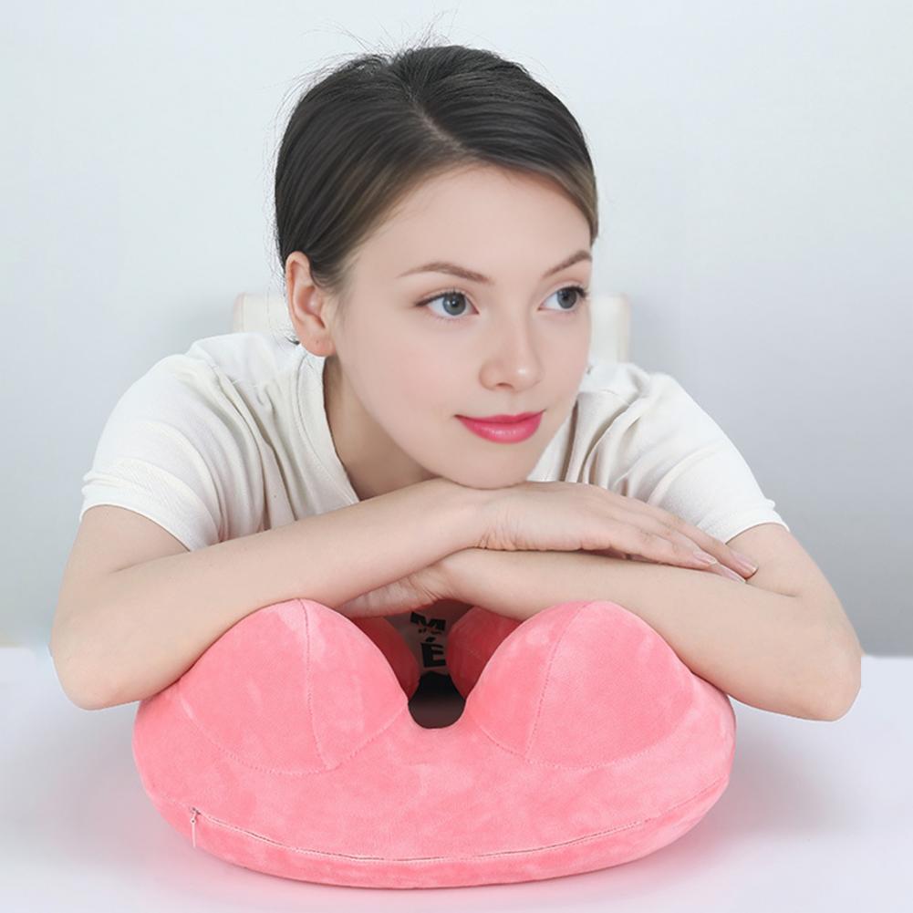 U-shaped Pillow Inflatable Neck Protection Pillow Outdoor Travel Airplane Pillow Office Nap Pillows Elastic Neck Support