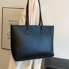PU Große Kapazität Tragetasche Neue Damen Retro Kontrastfarbe Reißverschluss Textur Handtasche Vielseitige Pendeltasche Einfache Schultertaschen
