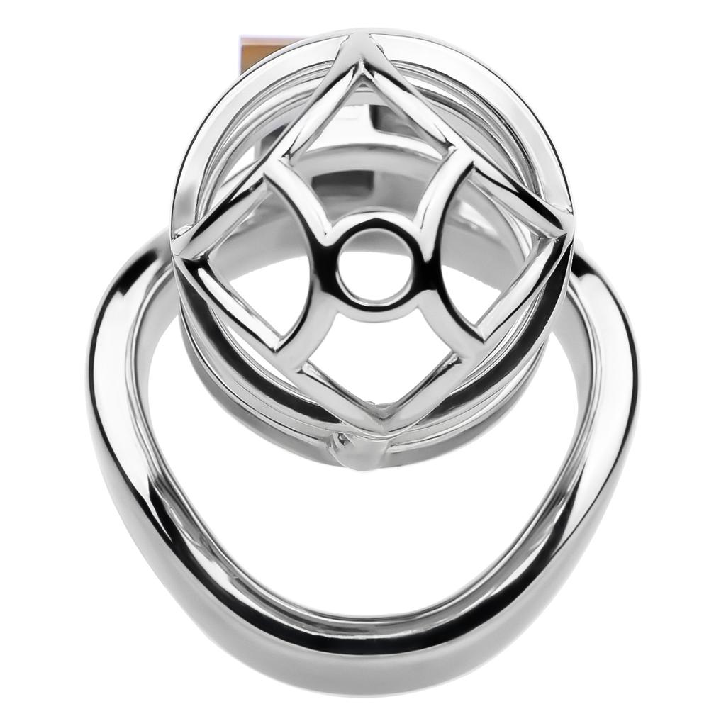 FRRK-11 Male Penis Anti-Escape Training Device Hollow Steel Cock Cage with Multiple Penis Ring Big Cock Lock Cage Erotic Sex Toy
