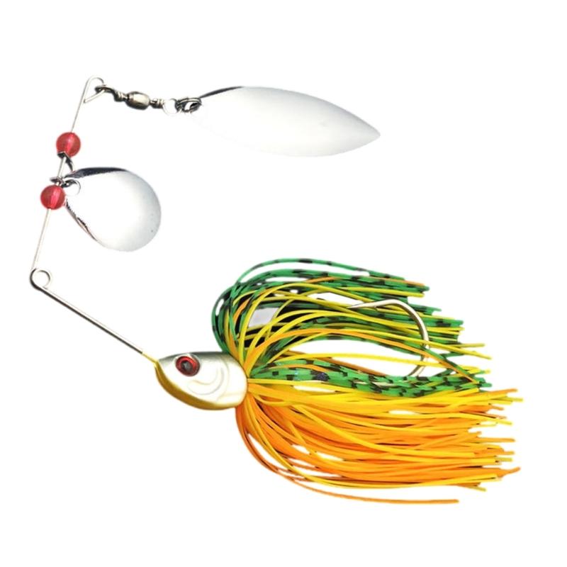 Silicone Skirt Spinner Lures Baits Metal Hard Artificial Baits Swim Jigs  Baits Fishing Accessories Easy to Use