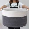 Cotton Rope Woven Laundry Hamper & Storage Basket, Large Capacity, Foldable for Clothes, Toys, and Sundries.