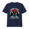 Abschlussjahrgang 2025 Retro Gaming Abschluss T-Shirt Game Over Geekiger Absolvent Vintage Gamer Lustig Vintage Gewaschen Vielseitig Atmungsaktiv