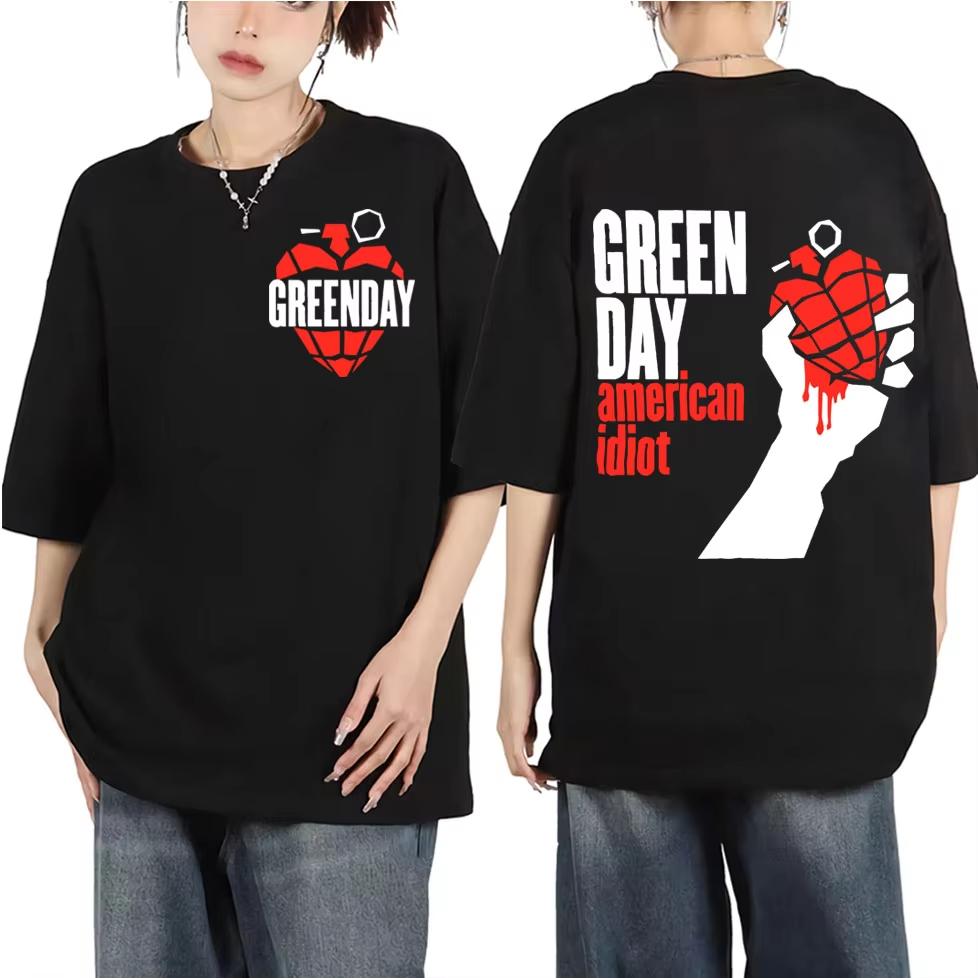 2026 Punk Rock Band Green Day Dookie Graphic T Shirts Unisex Women Gothic Vintage Short Sleeve Tshirt Fashion Casual Tshirts Ins