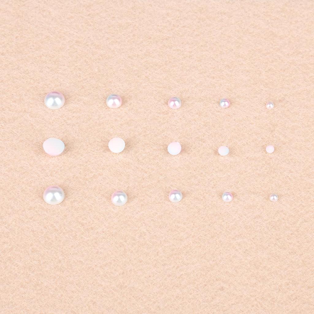 3mm-8mm barevné půlkulaté perleťové korálky pro domácí výrobu šperků