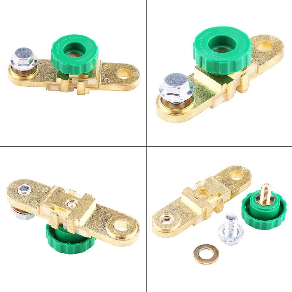 1Pcs Green Head Car Battery Terminal Link Switch Quick Cut off Disconnect Auto Accessory