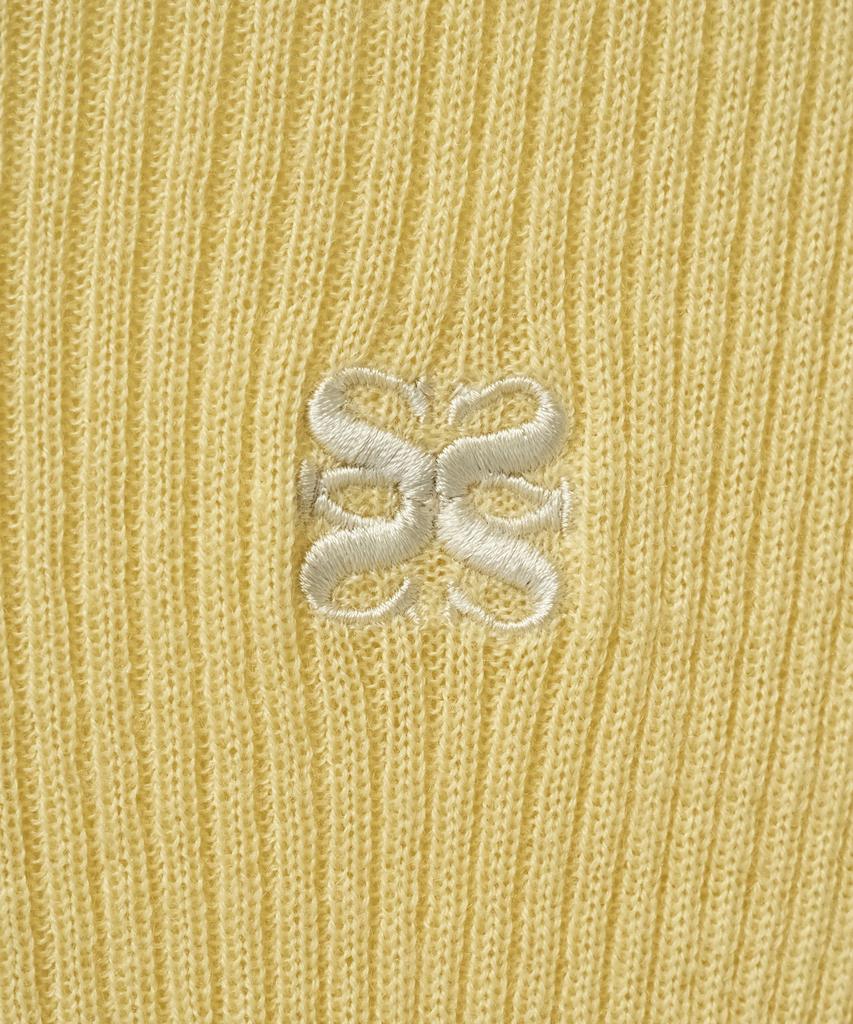 Seteo (W) Collar Button Long Sleeve Knit Yellow