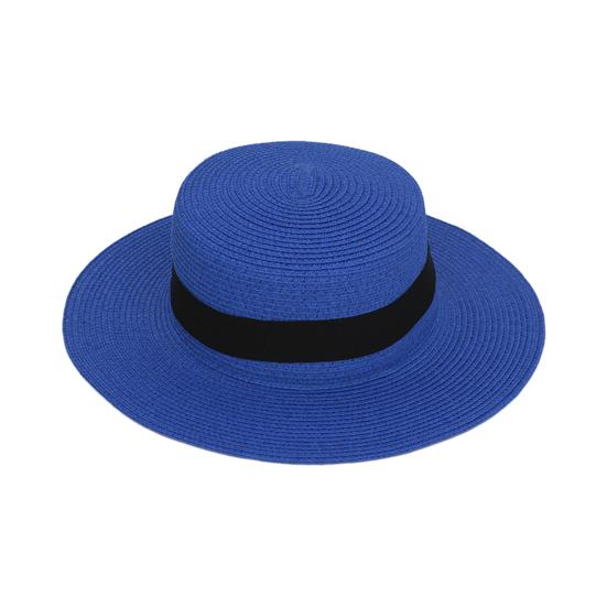 Beach Hat with Wrap-Around Brim, UV Protection Breathable Natural Straw Hat, Flat Top Summer Sun Hat for Beach Vacation Tropical Travel Outdoor
