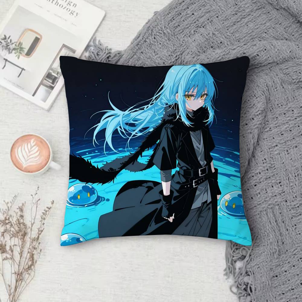 T-Tensura Double-Sided Printed Square Pillow Cover Decorative Cushion Cover For Sofa Bedroom Bedside