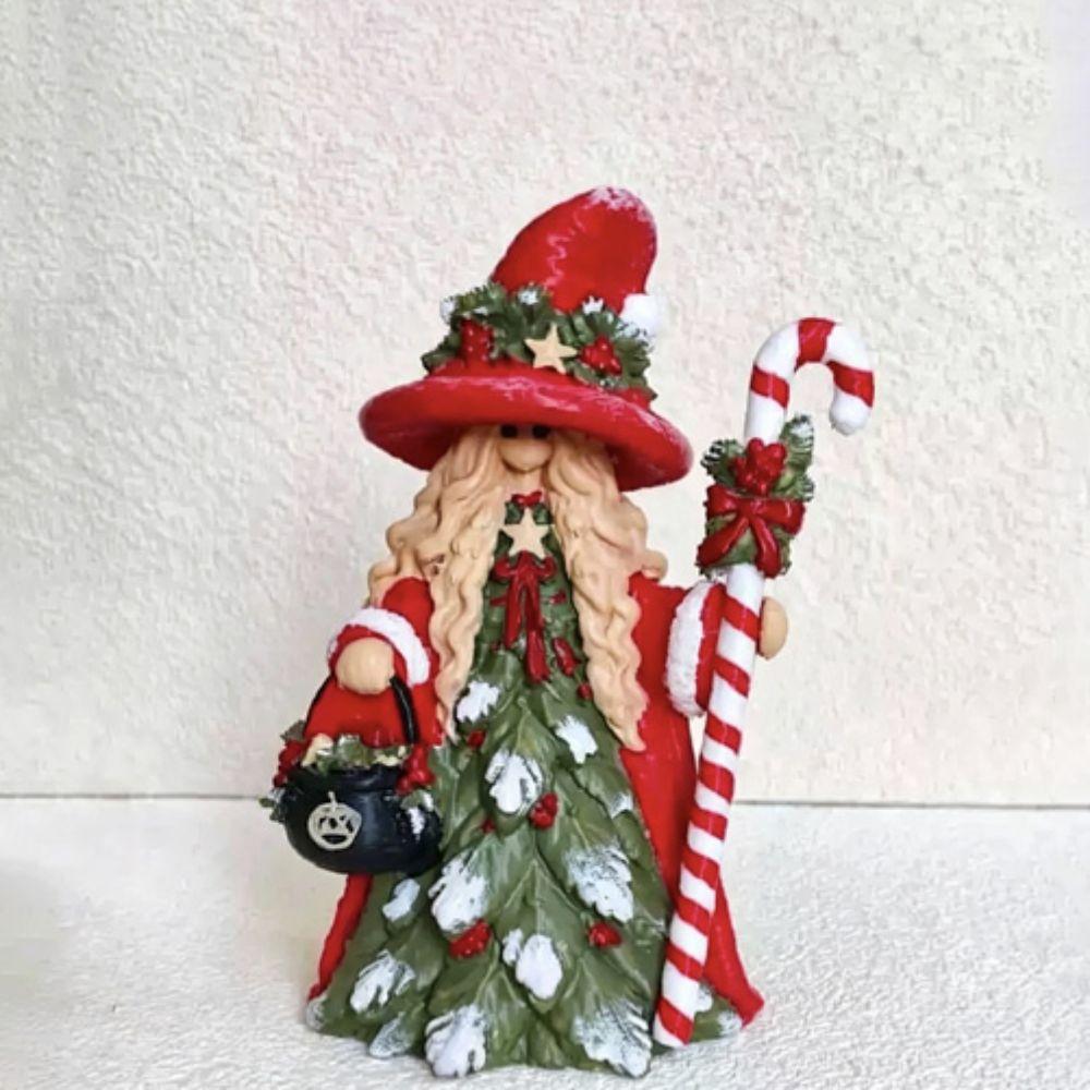 Resin Christmas Witch Figurine Santa Claus/Snowman/Witch Santa Claus Statue Christmas