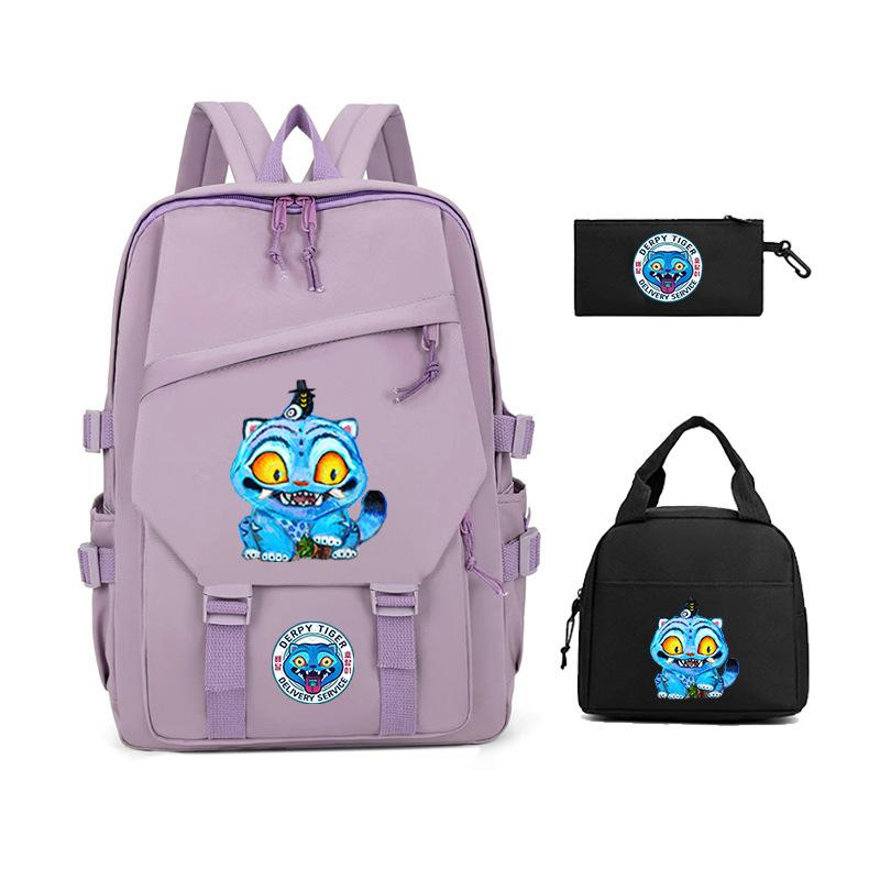 Demon Hunter Girl Group has the same peripheral cartoon printing children's backpack lightweight primary and secondary school schoolbag