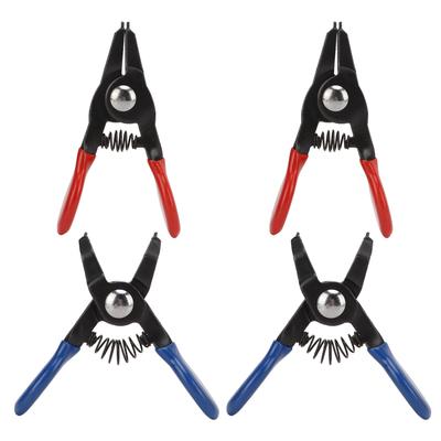 Set di 4 pinze per anelli elastici mini universali in metallo a molla durevoli per anelli elastici interni esterni