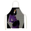 1ks Dámské grafický potisk Kuchyňské zástěry Dámské Lněný bryndák proti znečištění Bez rukávů Zástěry na čištění domácnosti Příslušenství pro domácí vaření