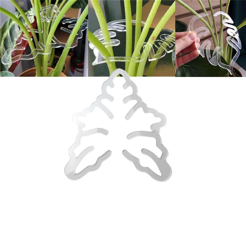 

M-Modern-Turtle Shell Bamboo Clamp Set, Plant Stem Plastic Support,Flower-Shaped Green Plant Leaf Holder, Turtle Shell Bamboo