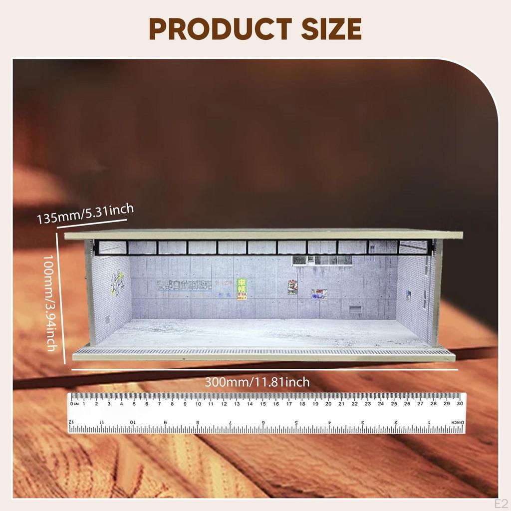 1/64 Model Car Display Case Collectible Gift Dustproof Decorative Photo Prop Ornament Parking Lot