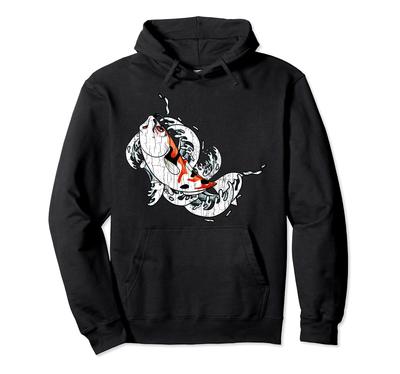 Cute Koi Carp Fish Funny Japanese Fishing Enthusiast Graphic Hoodie