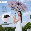 Baolizi Purple Sun Protection Umbrella Double-Layer Vinyl Rain Or Shine Dual-Use Women Manual Folding Umbrella 50% off Portable Umbrella