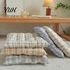 Warm Seat Cushion for Hard Chairs Plaid Chair with Ties, Soft Cozy Dining Pad, 16 High Elastic X Inch Non-slip Pad Home Office Chair, Dormitory