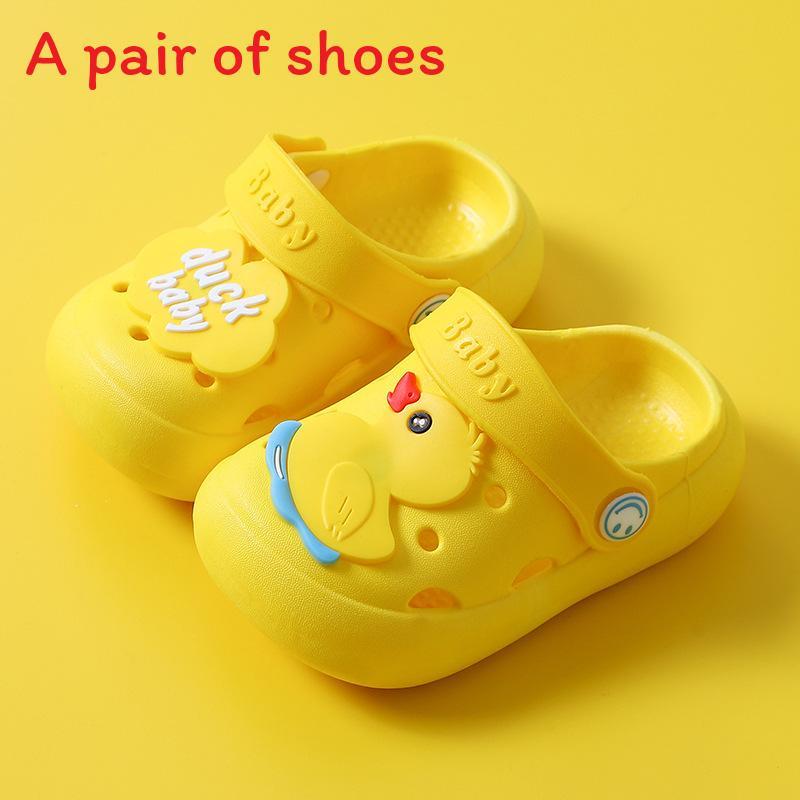Kids Hole Shoes Pvc Breathable Waterproof Sandals With Nonslip Sole For Summer Wear