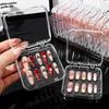 Acrylic Flip Top Press On Nail Box Transparent Display Case Jewelry Storage Organizer 4 Home Salon Manicure Daily Practical Box