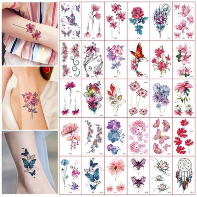 Ten To Toony Tattoo Sticker Tattoo Lettering Henna Pattern 30 Piece Set, 1 Piece, C Type