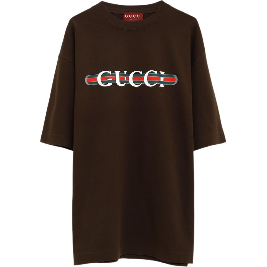 GUCCI Logo Printed Crewneck T Shirt 798115-XJHDG-2240