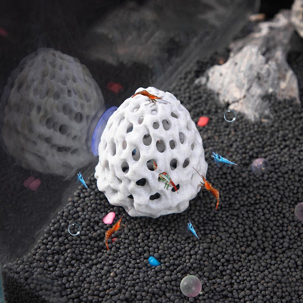 Aquarium Fish Hideout Suction Cup Cave Shelter House for Small Fish and Shrimp Habitats Decoration Fishtanks Accessory