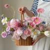 Handwoven Storage Basket Vegetable Flower Plant Hand Baskets Rattan Snack Bread Picnic Basket Desktop Sundries Organizer