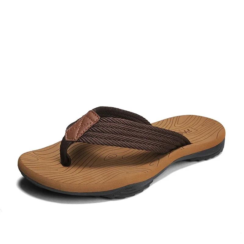 Fashion Men's Flip Flops Casual Beach Shoes Large Size Men Sandals Summer Leisure Anti Slip Leisure Anti Slip