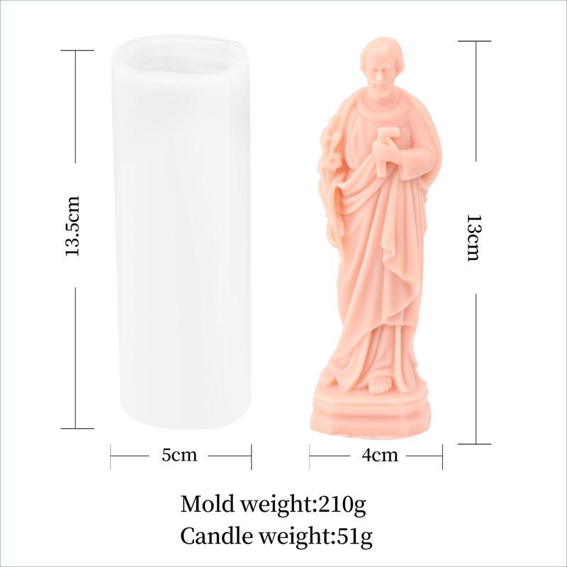 

3D Jesus Silicone Candle Mold DIY Figure Statue Handmade Aromatherapy Plaster Crafts Epoxy Soap Making Molud Home Religious Gift