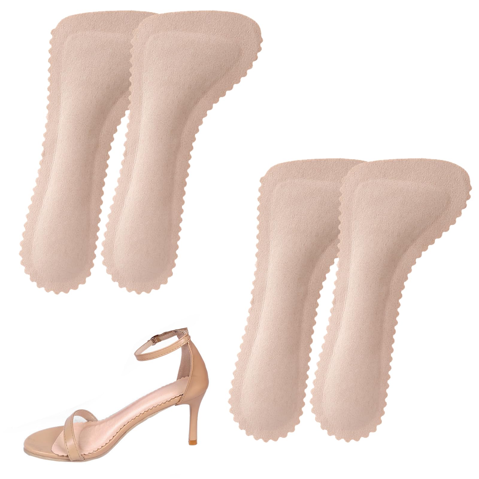 

RICISUNG Набор стелек на высоком каблуке для женских сандалий, 2 шт., Удобные, Легкие, Дышащие, Устойчивые к запаху, Нескользящие, Амортизирующие,