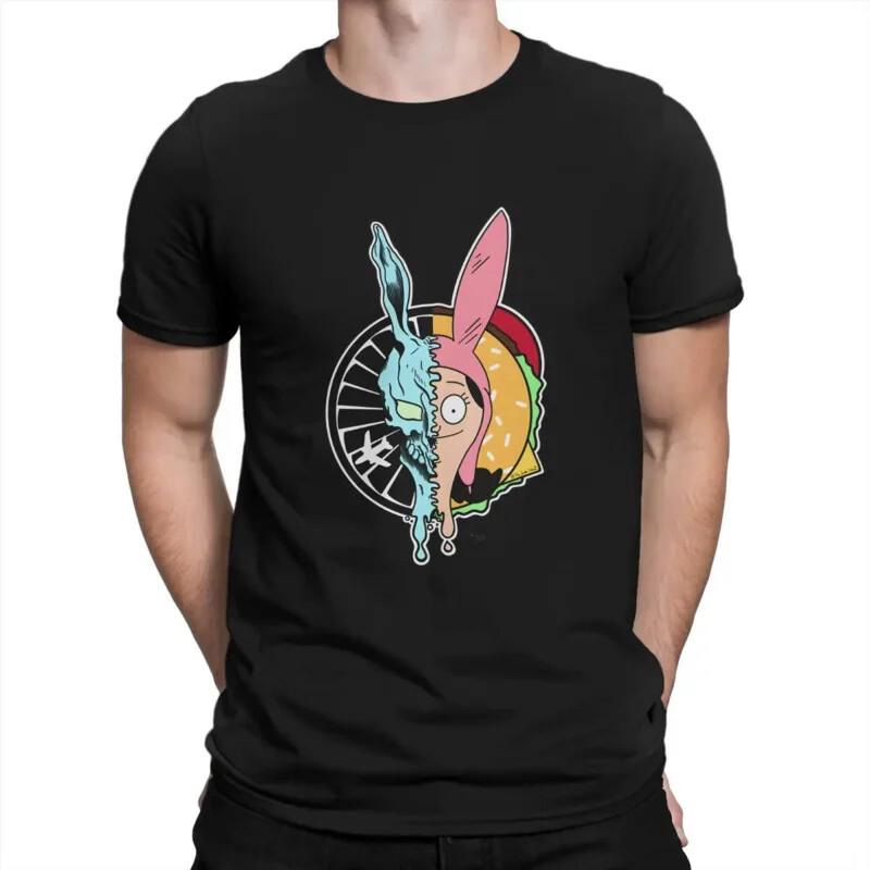 

Men Donnie Darko Bob S Burgers Mashup T Shirt Pure Cotton Clothing Leisure Short Unisex T-Shirt S