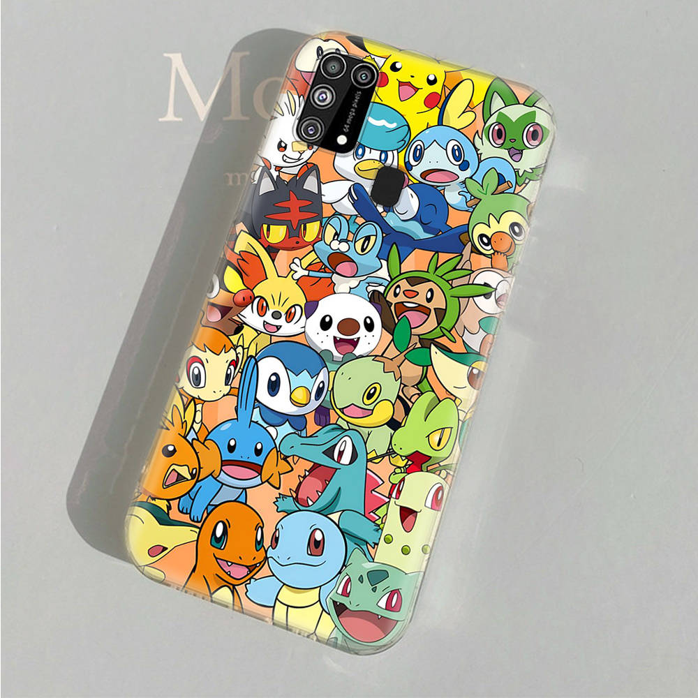 AP7 Pokemon Clear Case for Samsung A04 A14 A23 A34 A54 M23 M33 M52 M53 Realme 10 9 C30S C35 C55 VIVO Y02 Y21 Y33S Y51 X80 V25 Cover