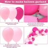 Child Girl Birthday Balloon Chain Set Pink Themed Arch Party Photo Decoration Background