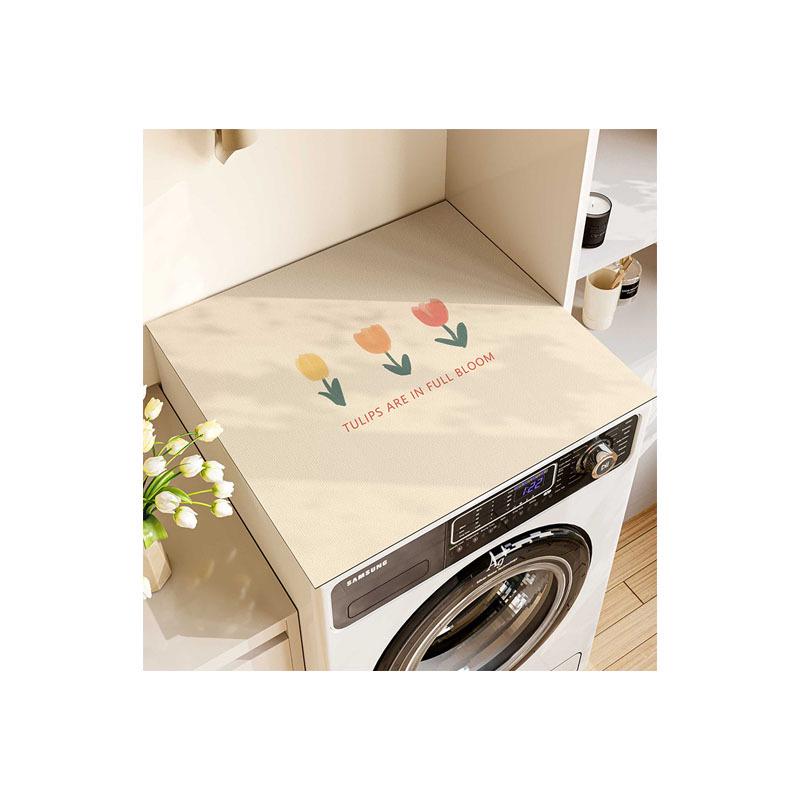 Ins-Style Drum Washing Machine Dust Cover & Fridge Diatomaceous Earth Non-Slip Water Absorption Mat