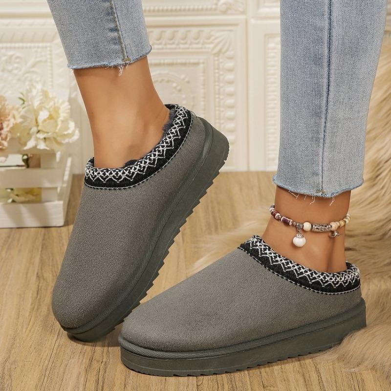 New Fashionable Snow Boots, Women's Shoes, Half-drag Thickened Cotton Shoes
